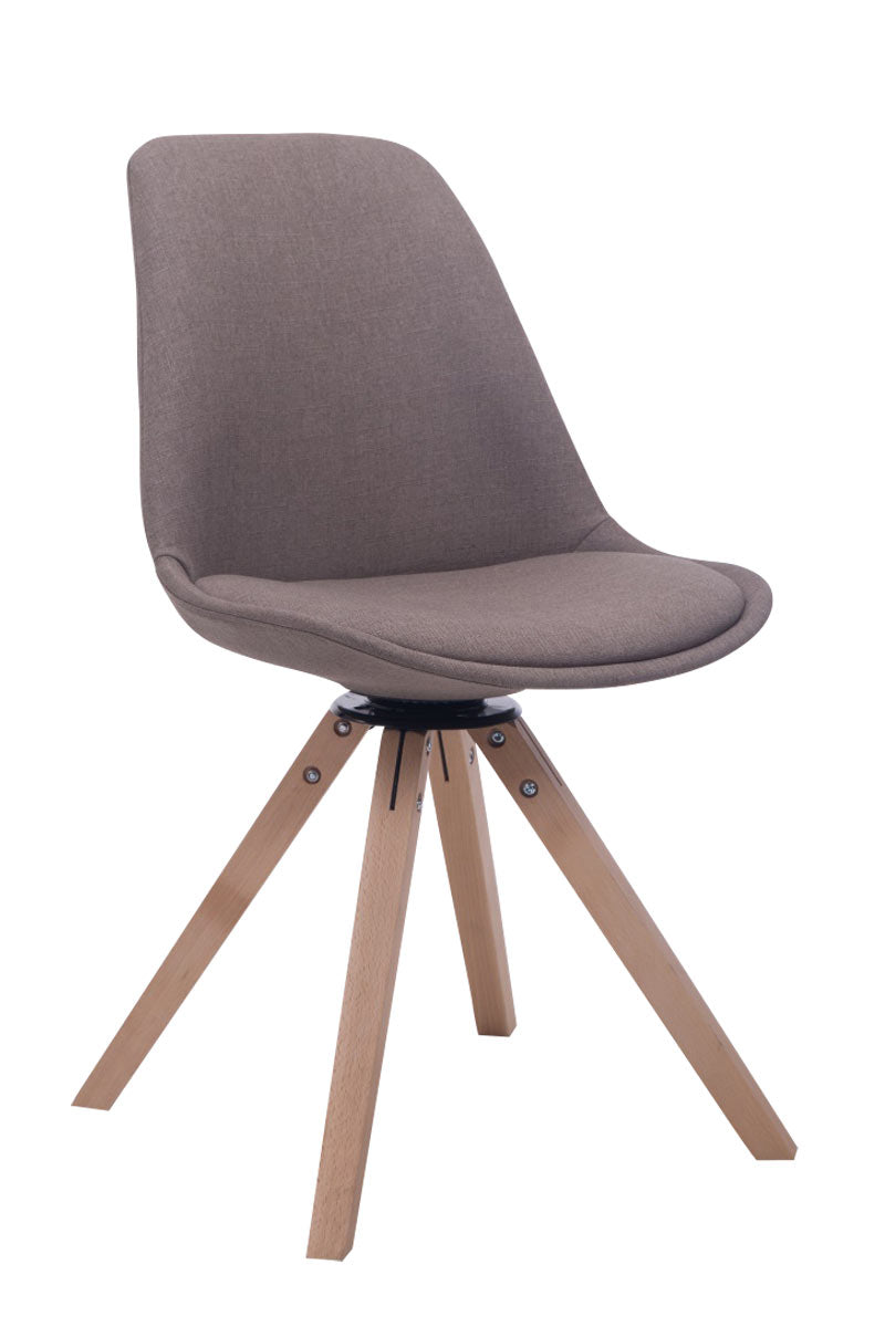 Visitor chair Troyes swivel fabric Square