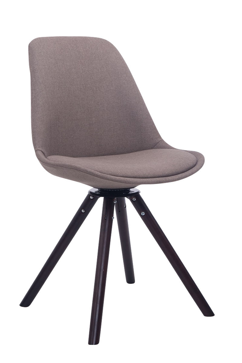 Visitor chair Troyes swivel fabric round