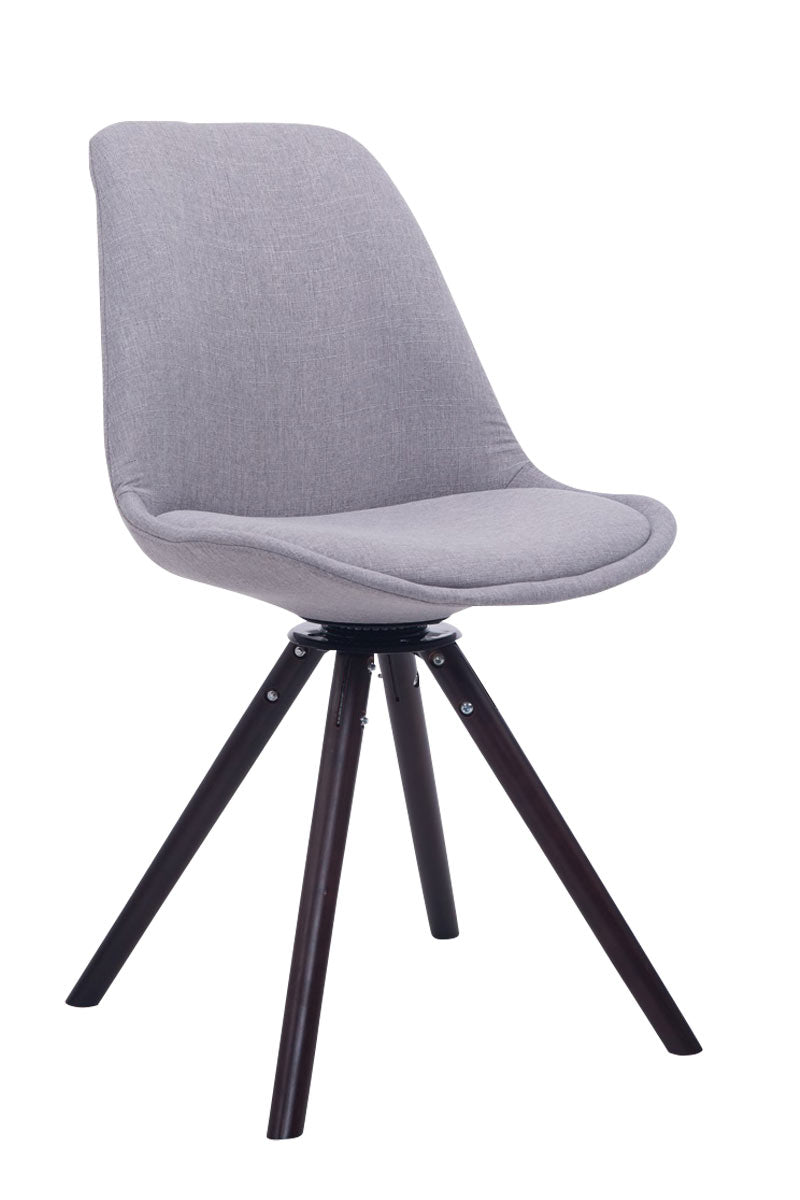 Visitor chair Troyes swivel fabric round