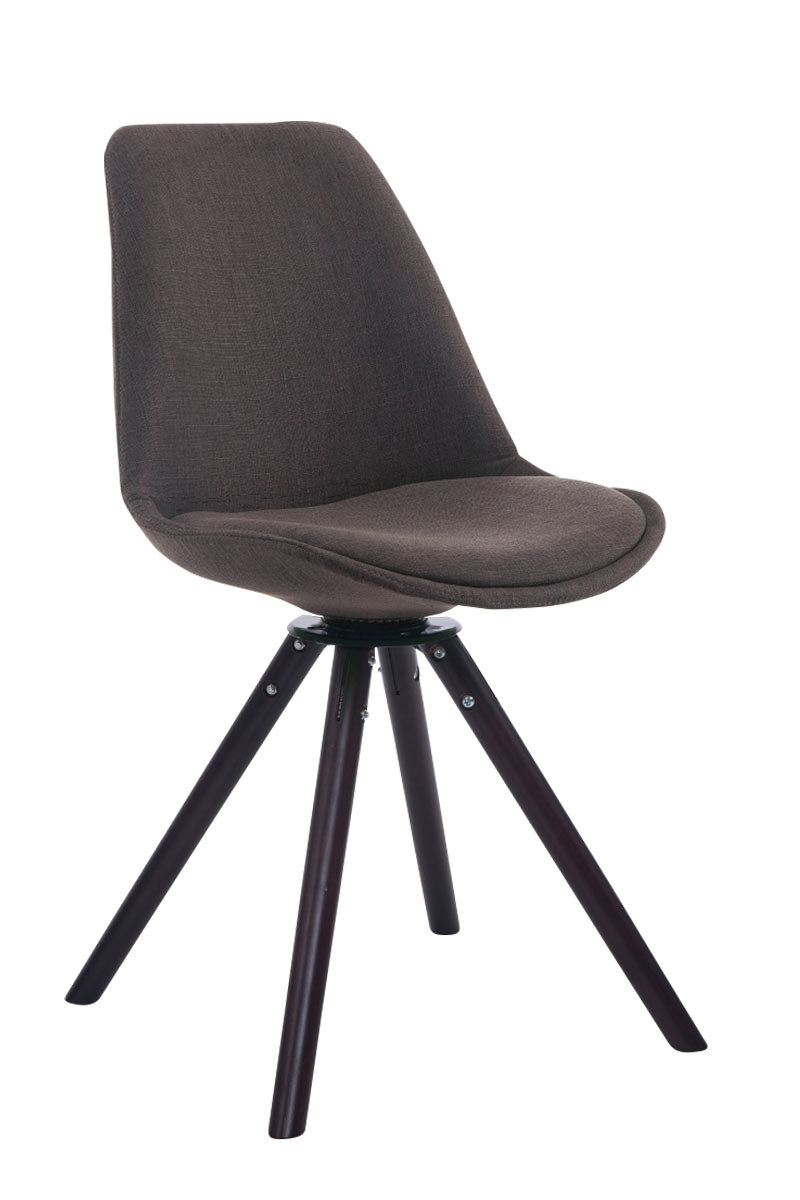 Visitor chair Troyes swivel fabric round