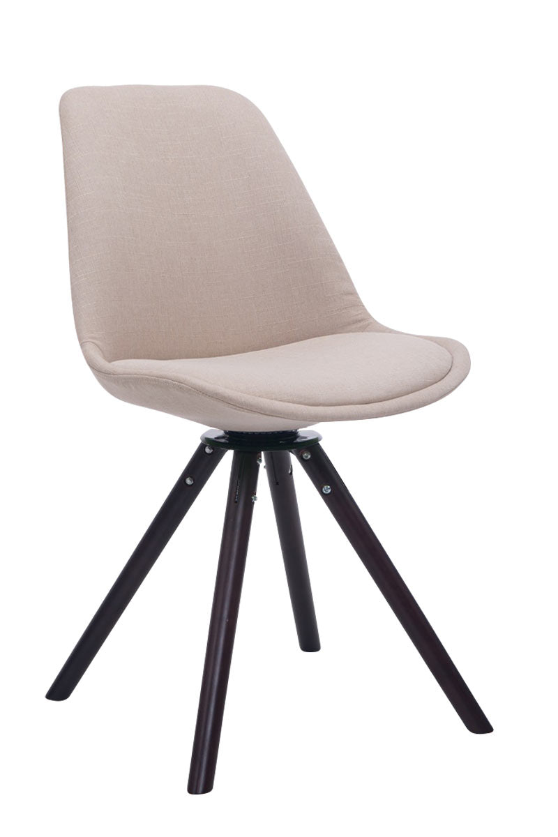 Visitor chair Troyes swivel fabric round