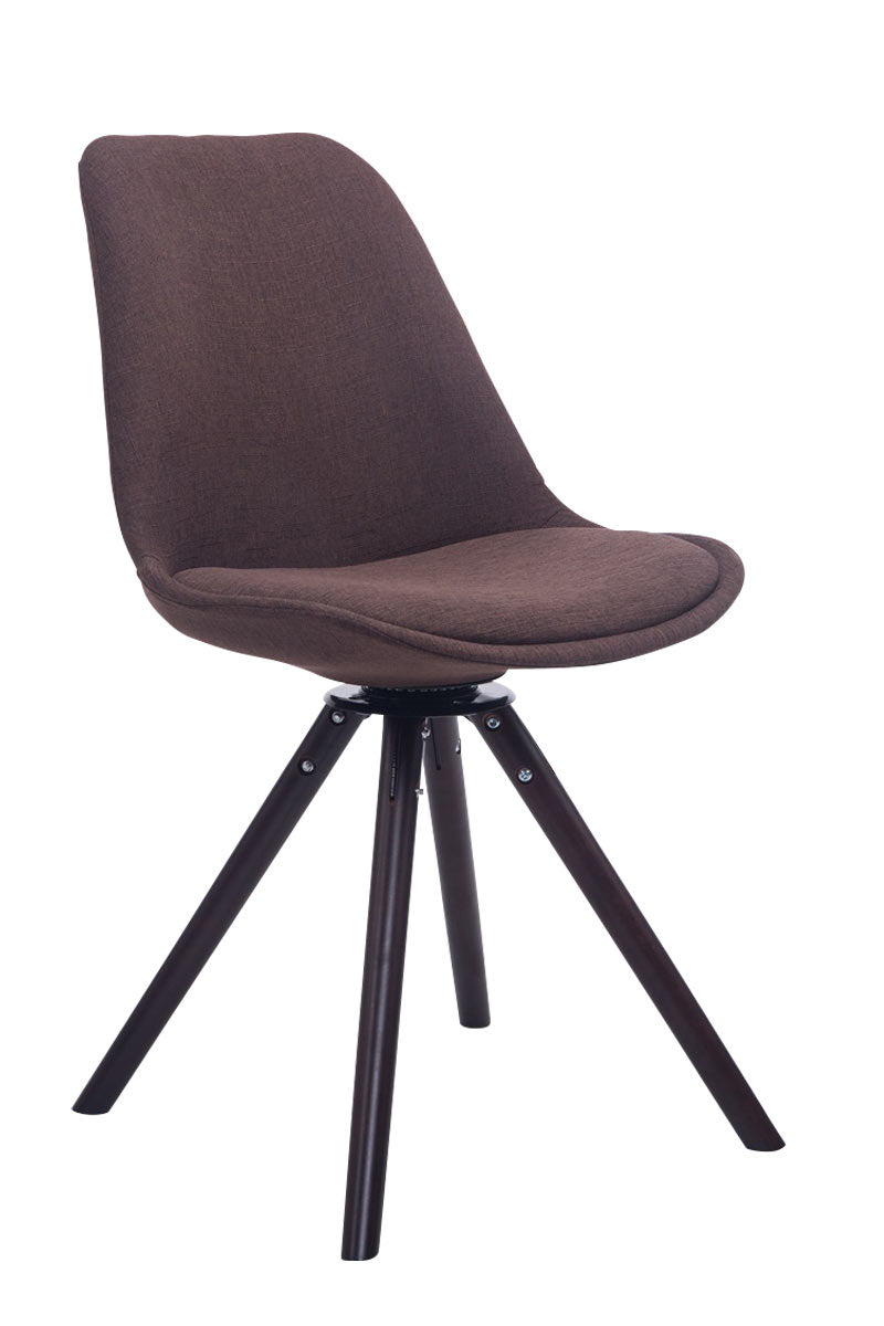 Visitor chair Troyes swivel fabric round