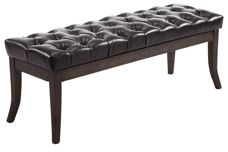 Ramses bench imitation leather antique dark