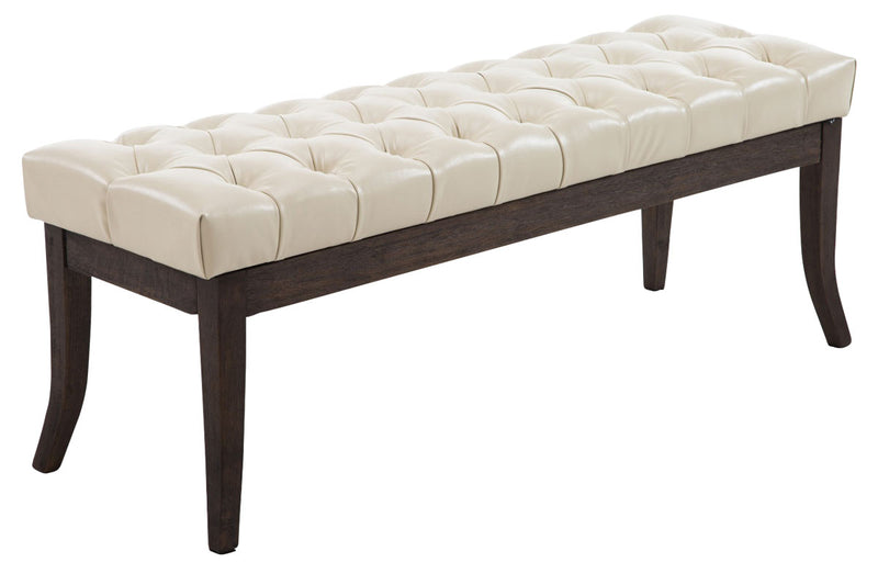 Ramses bench imitation leather antique dark