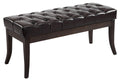 Ramses bench imitation leather antique dark