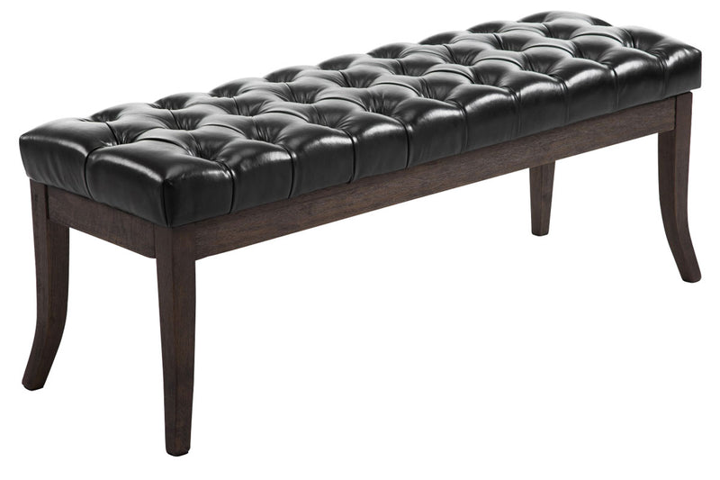 Ramses bench imitation leather antique dark