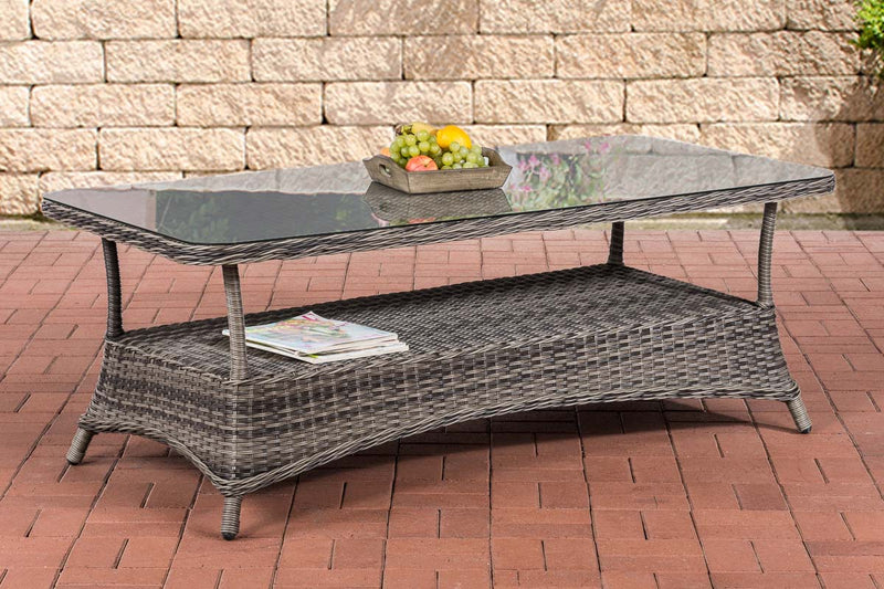 Polyrattan glass table Pandora