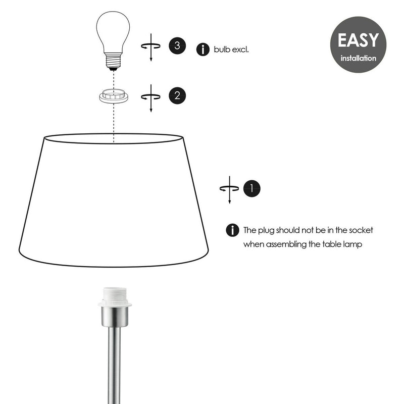 Home Sweet Home Table Lamp Largo – E27 Taupe Table Lamp Dimensions 30 cm