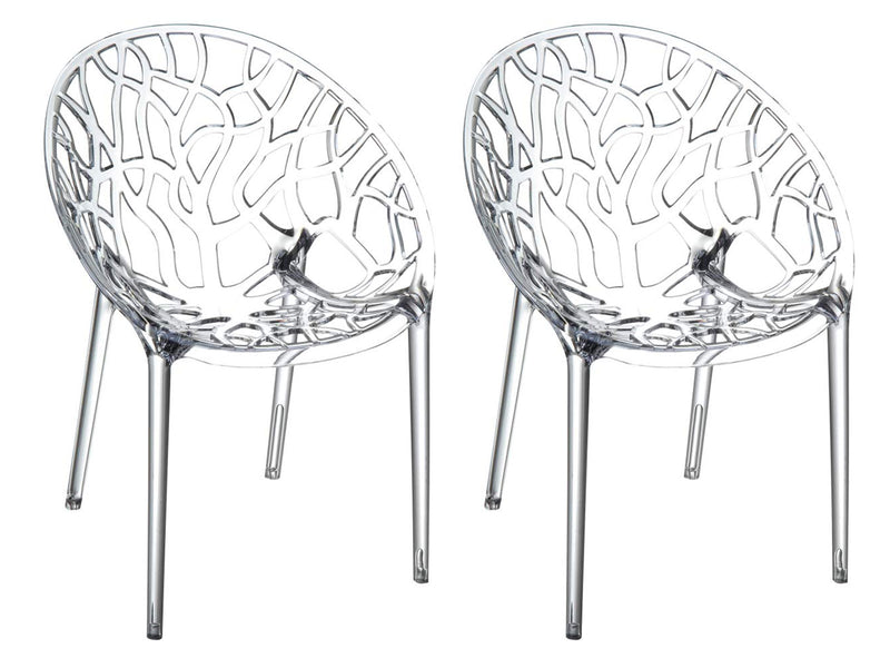 Set of 2 XXL garden chairs Crystal