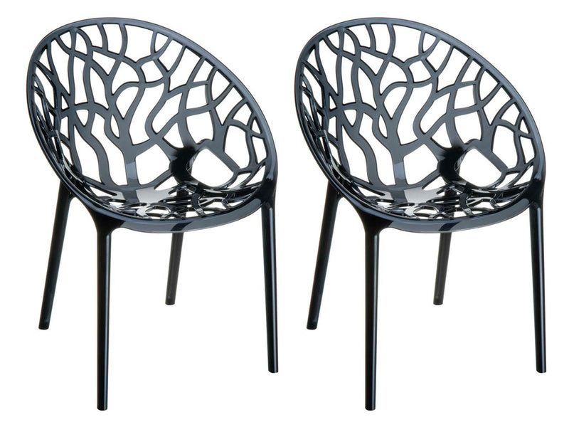 Set of 2 XXL garden chairs Crystal