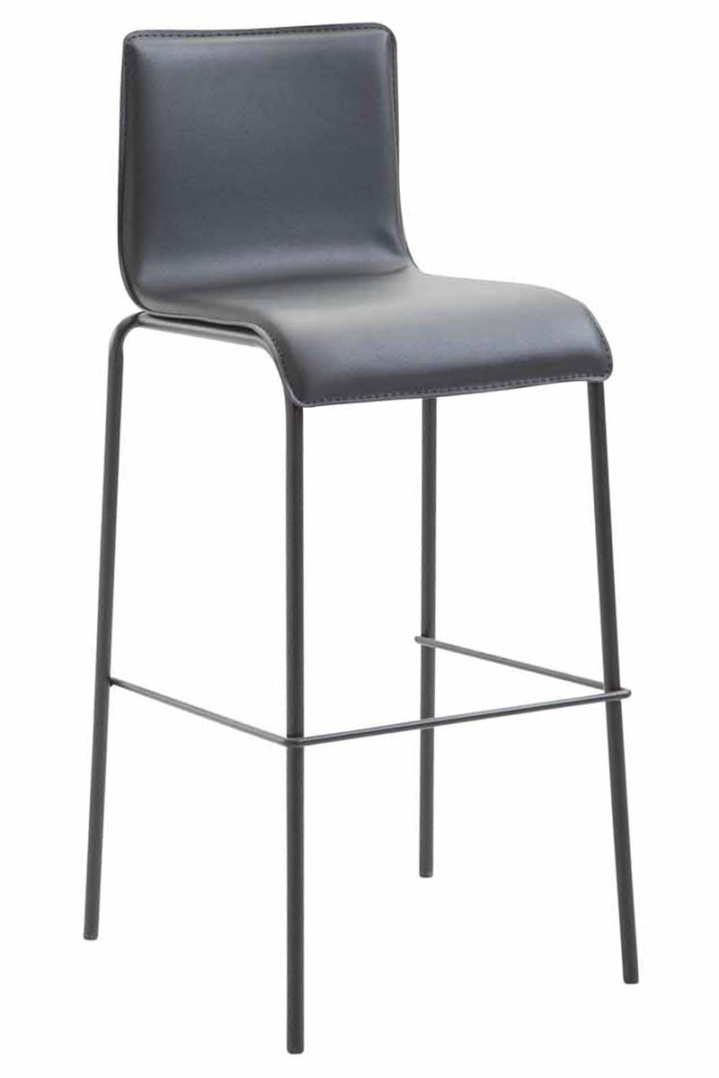 Bar stool Kado faux leather round flat