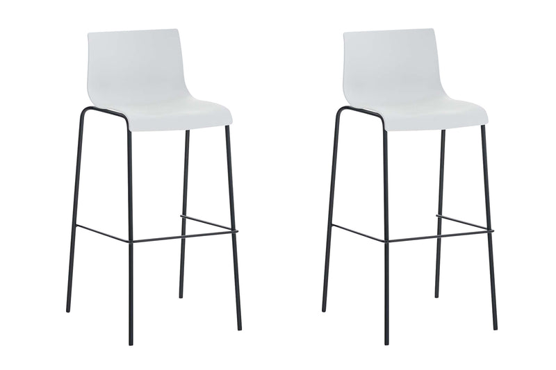 Set of 2 bar stools HOOVER plastic 4-foot frame