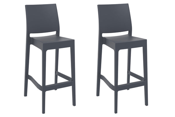Set of 2 bar stools Maya plastic