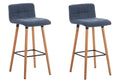 Set of 2 bar stools Lincoln fabric