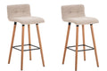 Set of 2 bar stools Lincoln fabric