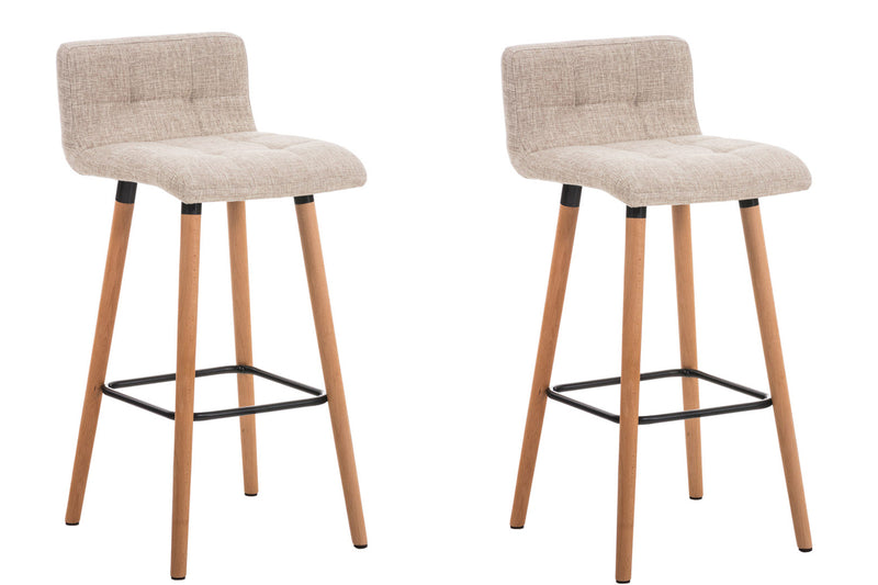 Set of 2 bar stools Lincoln fabric