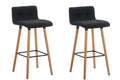 Set of 2 bar stools Lincoln fabric