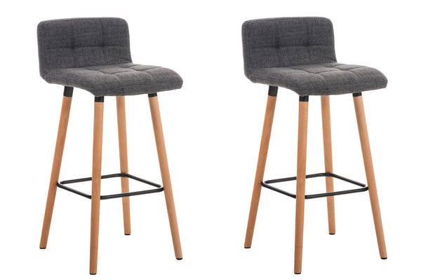 Set of 2 bar stools Lincoln fabric