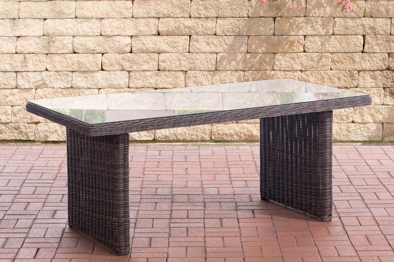 Polyrattan Garten Esstisch Fontana 180 x 90 cm