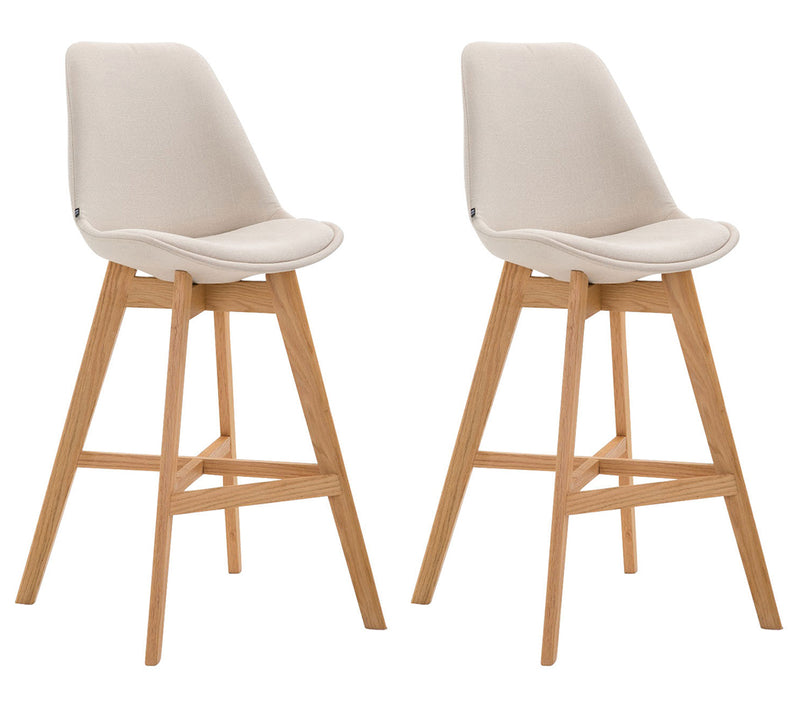 Set of 2 bar stools Cannes fabric