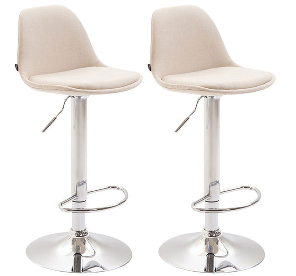 Set of 2 bar stools Kiel fabric