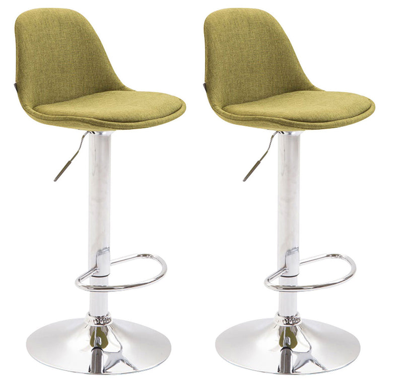 Set of 2 bar stools Kiel fabric