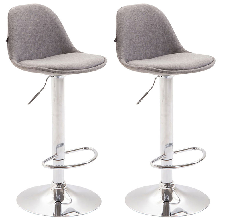Set of 2 bar stools Kiel fabric