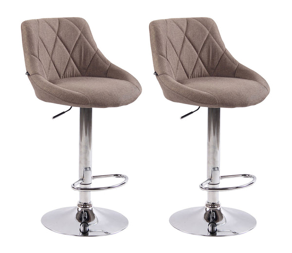 Set of 2 bar stools Lazio fabric