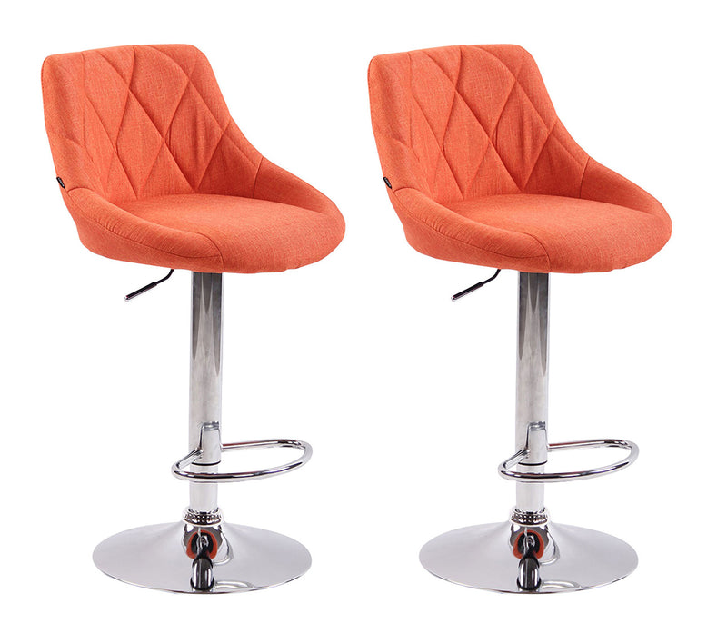 Set of 2 bar stools Lazio fabric