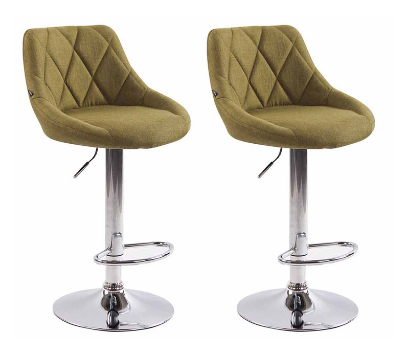 Set of 2 bar stools Lazio fabric