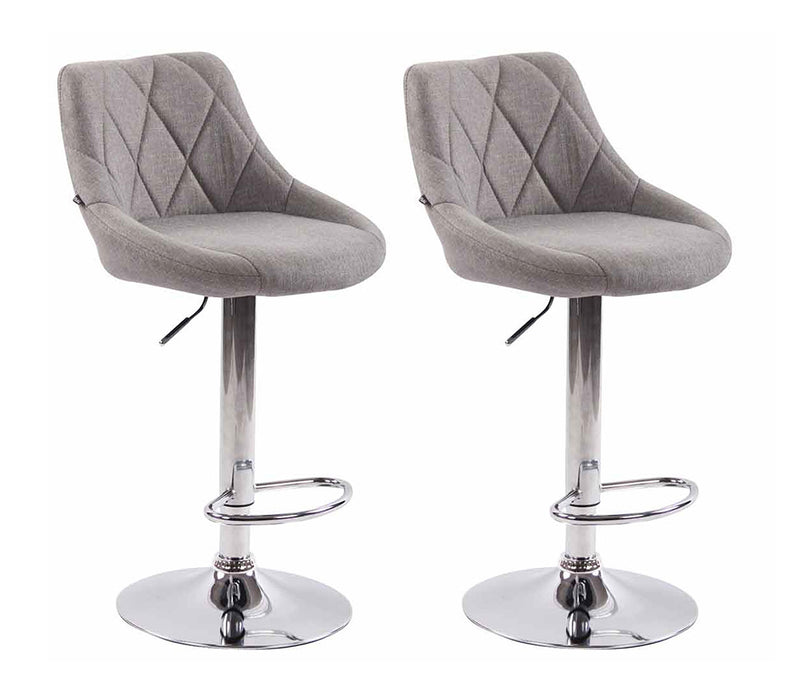 Set of 2 bar stools Lazio fabric