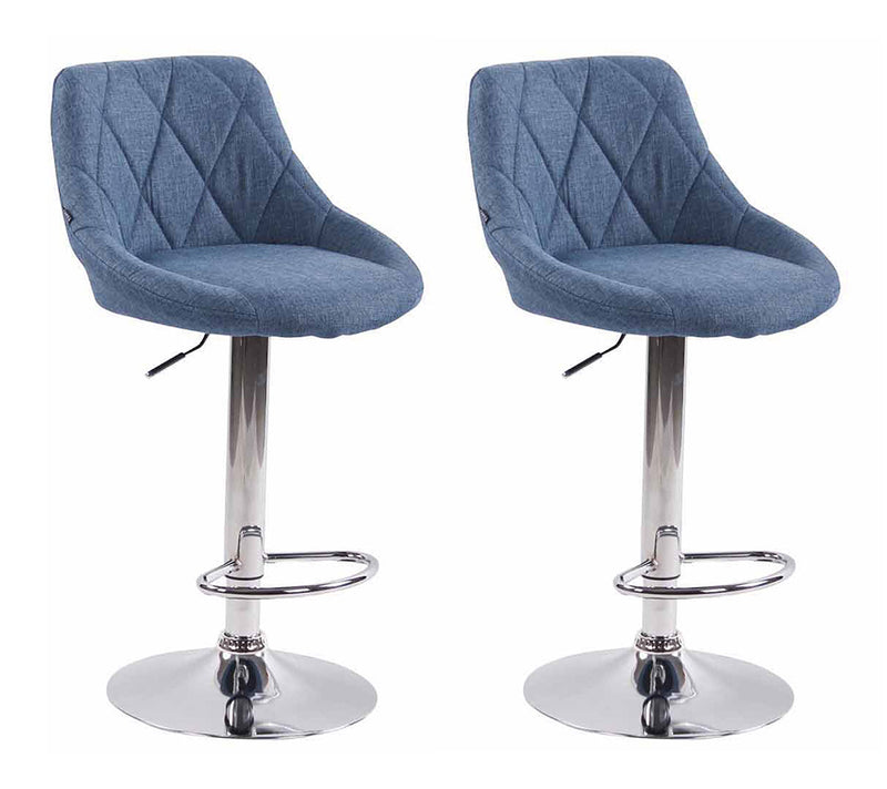 Set of 2 bar stools Lazio fabric