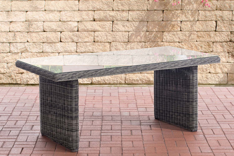 Polyrattan Garten Esstisch Fontana 180 x 90 cm