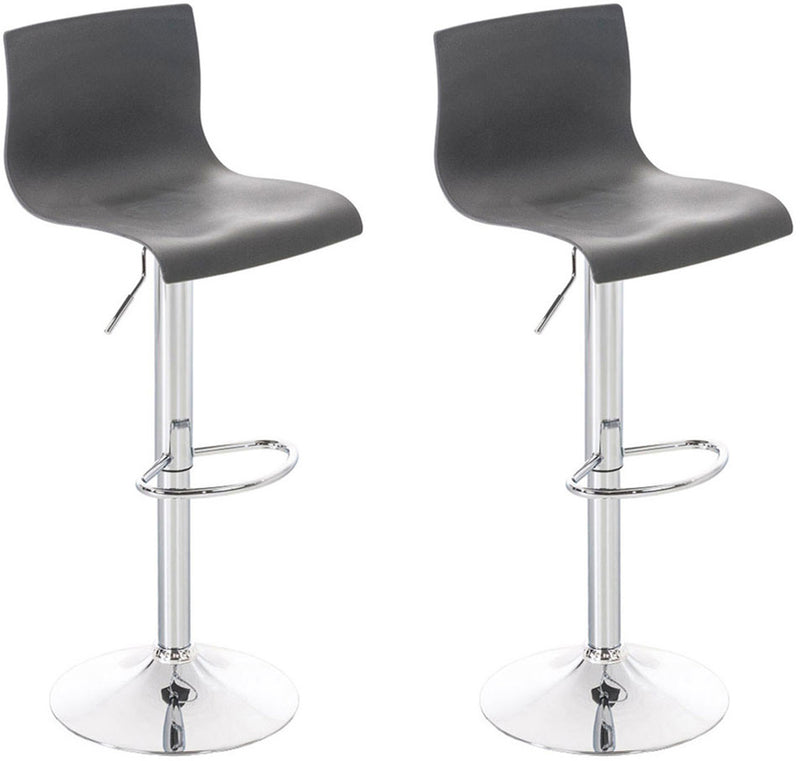 Set of 2 Hover plastic bar stools