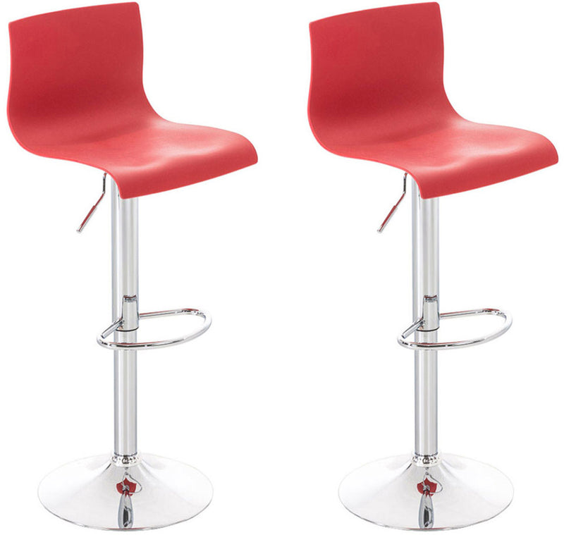 Set of 2 bar stools Hoover plastic