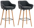 Set of 2 bar stools Grant with fabric cover