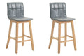 Set of 2 bar stools Bregenz faux leather