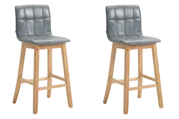 Set of 2 bar stools Bregenz faux leather