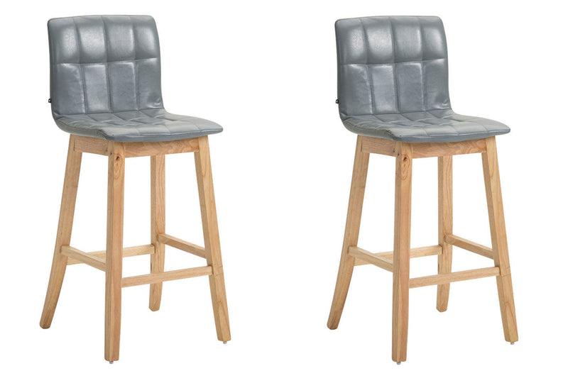 Set of 2 bar stools Bregenz faux leather