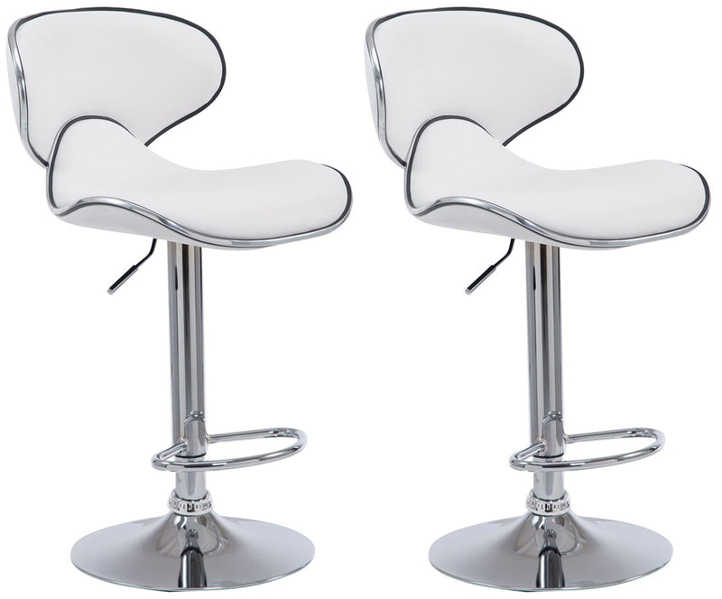 Set of 2 bar stools Las Vegas faux leather