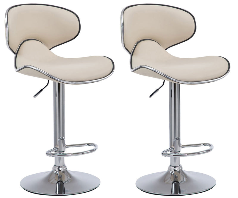 Set of 2 bar stools Las Vegas faux leather