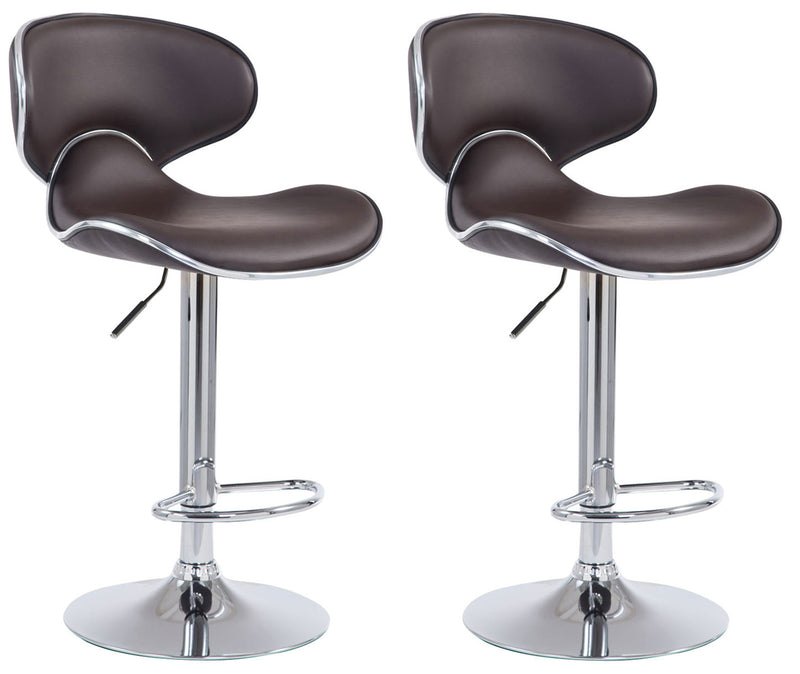 Set of 2 bar stools Las Vegas faux leather