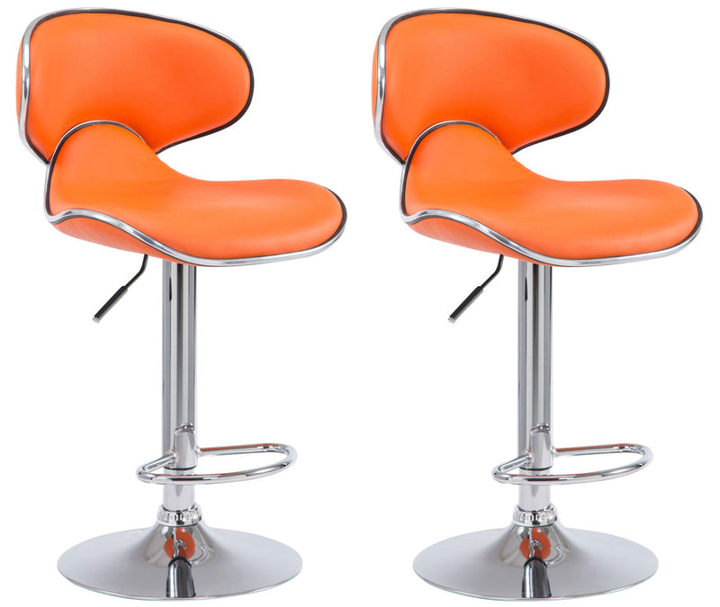 Set of 2 bar stools Las Vegas faux leather