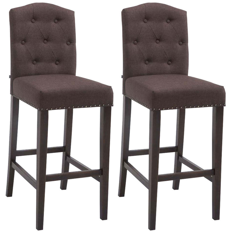 Set of 2 bar stools Louise fabric