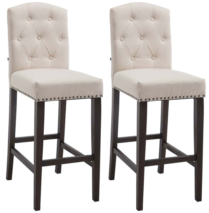 Set of 2 bar stools Louise fabric