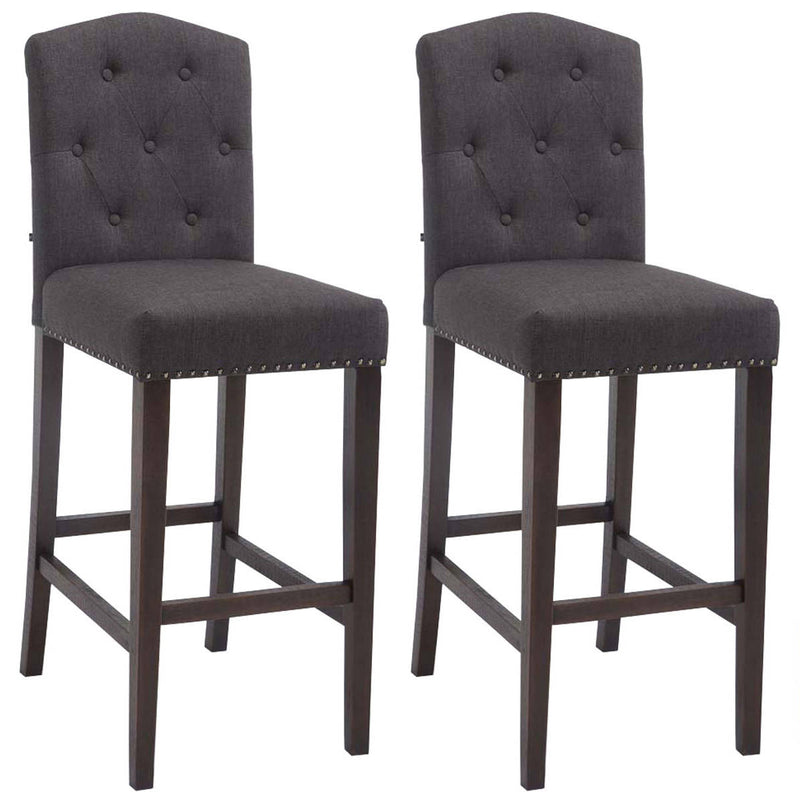 Set of 2 bar stools Louise fabric