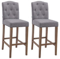 Set of 2 bar stools Louise fabric