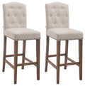 Set of 2 bar stools Louise fabric