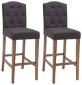 Set of 2 bar stools Louise fabric