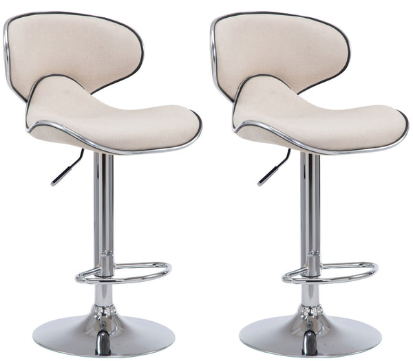 Set of 2 bar stools Las Vegas V2 fabric